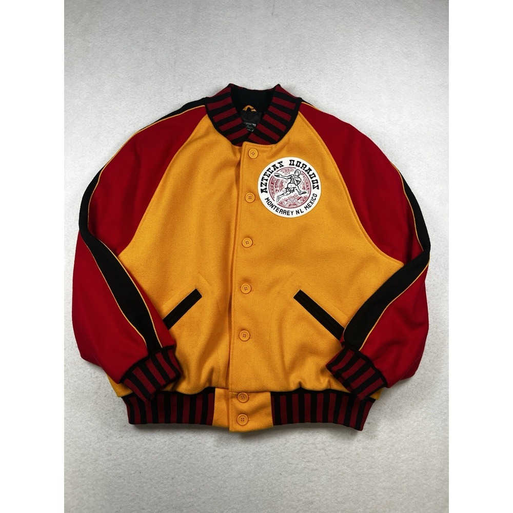 Vintage Stall & Dean Aztecas Dorados Wool Jacket Mens Size XXL Football Mexico